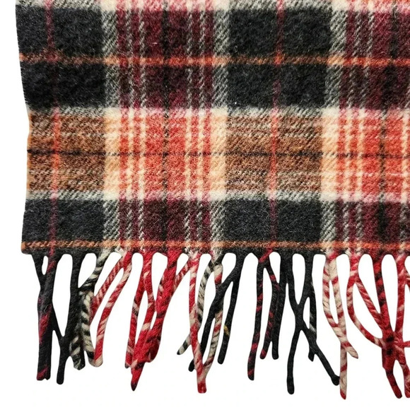 Lambswool Plaid Tartan Scarf Unisex Cozy Heritage Wool Winter Gift - Picture 5 of 8